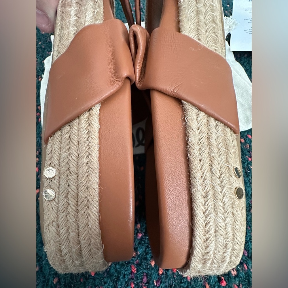 beek Twinspot Leather Platform Sandals NWT Tan Size 8 - Picture 14 of 15